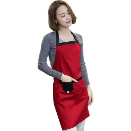 Adjustable Bib Apron with 2 Pockets Cooking Kitchen Chef Women Men Aprons for Home Kitchen Restaurant Coffee house Bistro