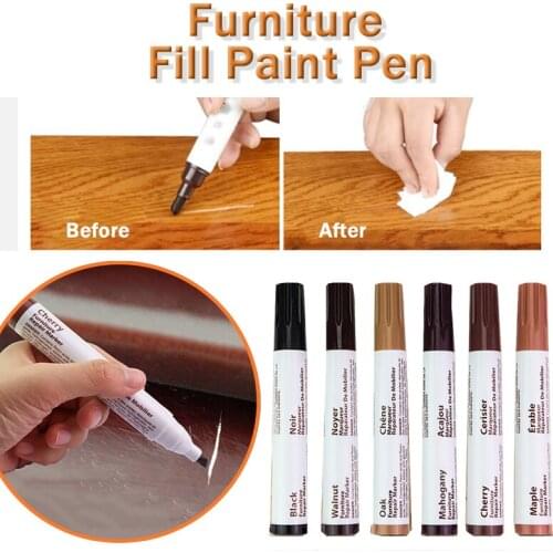 Furniture Touch-up/Fill Paint Pen 6/8 Colors Marker&Filler Floor/Stairs/Woodenware Scratch/Patch Restore Composite Repair Pen