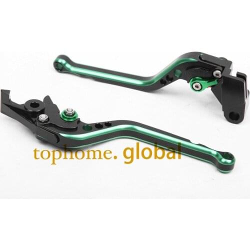 CNC Motorcycles Brake Clutch Levers Regular size Mixed Black&Green Color For Kawasaki Z750 (not Z750S model) 2007-2012 2008 2009