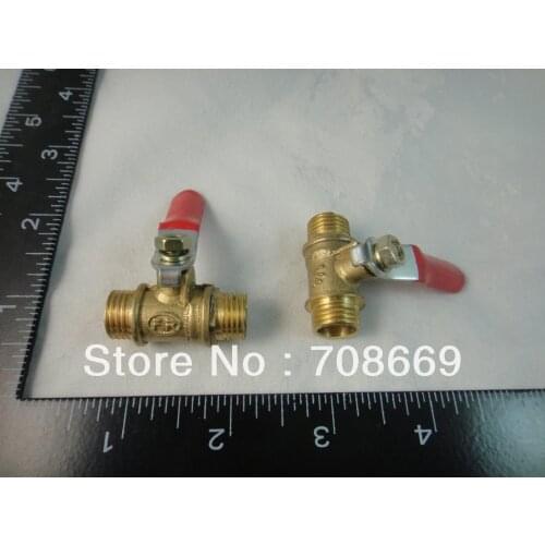 1pcs 1/4" BSP Male Full Ports Connection Air Brass Thread Pipe Ball Valve