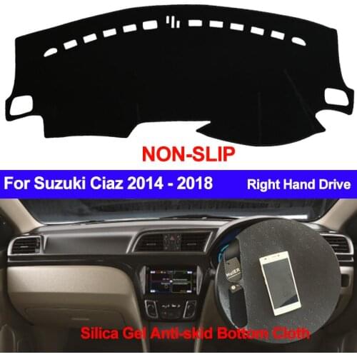 TAIJS Car Dashboard Cover Silicone Non-Slip For Suzuki Ciaz 2014 2015 2016 2017 2018 DashMat ANti-UV Sun Shade Pad Carpet
