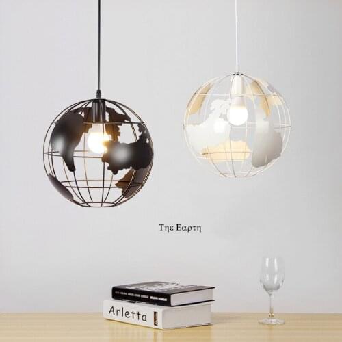 Modern Nordic Pendant Lights Retro Globe Pendant Light Loft Aisle Livingroom Decor Light Fixtures Industrial Metal Hanging Lamps