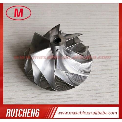 T04E 56.48/74.99mm 442476-0014 6+6 blades turbo milling/aluminum 2618/billet compressor wheel for 452092-0001/465225-0009