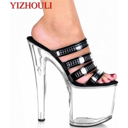20cm shoes Classic Toe High Heels platform high-heeled summer women party Dance Shoes