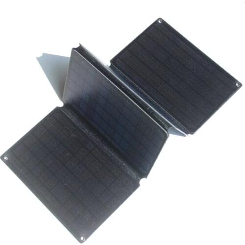 BUHESHUI 60W ETFE Solar Panel Charger+ Dual USB5V &12V DC Output 12V Solar Battery Charger Outdoor Waterproof