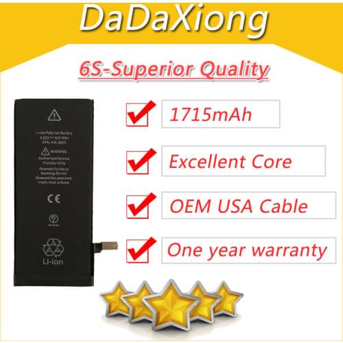 10pcs/lot Excellent Core USA Protection board for iPhone 6S 6GS battery 1715mAh zero cycle replacement repair parts 6S-AA