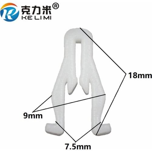 KE LI MI 100Pcs Car Instrument Panel Snap Fastener U Type Fixed CD DVD Console Dashboard Clips