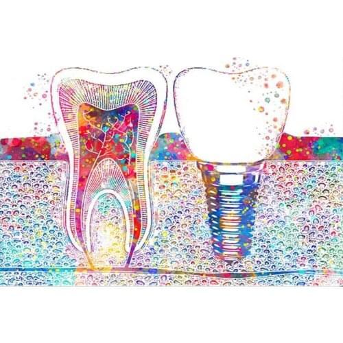 5D DIY Diamond Painting tooth Pictures Of Rhinestones Diamond Embroidery Full Diamond Mosaic Cross Stitch Home Decoration CV421
