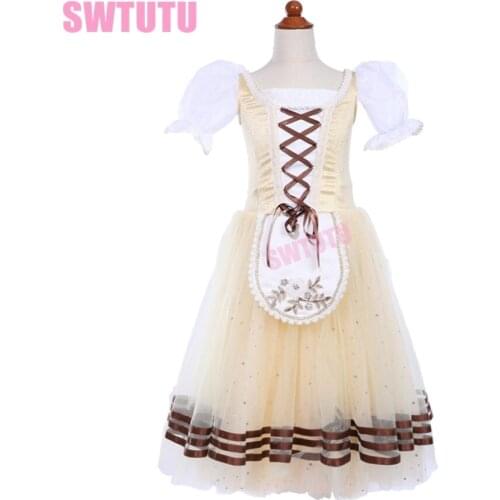 Girls giselle variations ballet costume romantic peasant ballet long tutu dress professional tutu BT9244