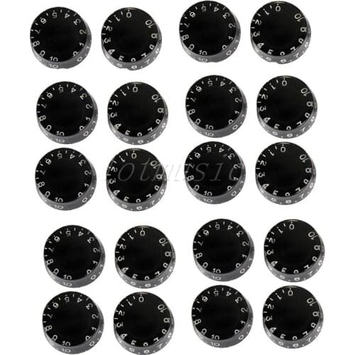 20 pcs Black Speed Knob Guitar Control Knob For Electric Guitar replacement