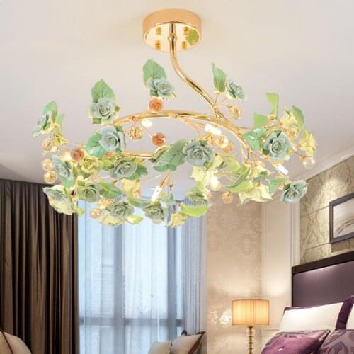Living room ceramic ceiling lighting restaurant crystal lamp led ceiling lamp clothing store beauty salon crystal ceiling lamps