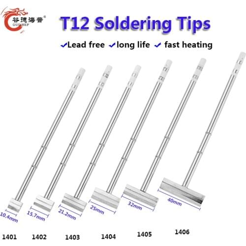 Gudhep T12-1401 1402 1403 STM32 Soldering Station DIY Welding Tip Soldering Iron fm2028 For FX951 fm203 Tin Repair Tools