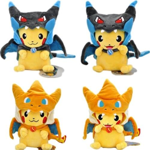 Pokemon 22cm Plush Toy Hat Dolls cosplay Pocket Monster Pikachu Game Yellow Action Figure Model Anime Toy For Kids Gift