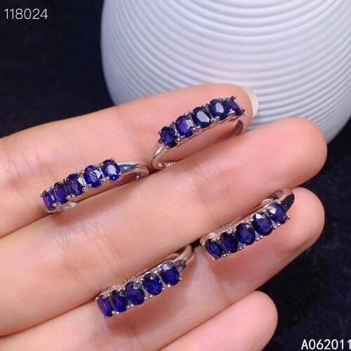 KJJEAXCMY fine jewelry natural sapphire 925 sterling silver vintage new gemstone women ring support test hot selling