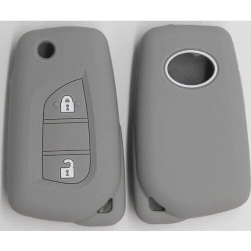 2PC Silicone Car Key Case For Toyota Sienta Alphard Voxy Noah Esquire Harrier Keyless Remote Fob Shell Jacket Sleeve Protector