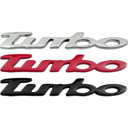 Car Decoration Turbo Rear Sticker for Buick Audi Dodge Jeep Volkswagen Chevrolet Opel Peugeot Renault Trunk Badge Decal Emblem