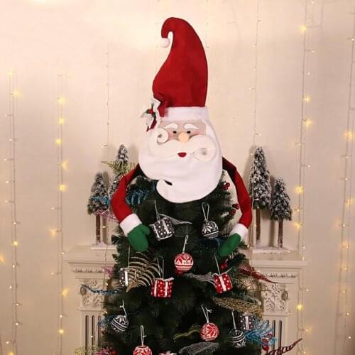 New Christmas Tree Topper Home Outdoor Decoration Gift Big Cover Snowman Hat Tree Ornament Christmas Tree Decoration