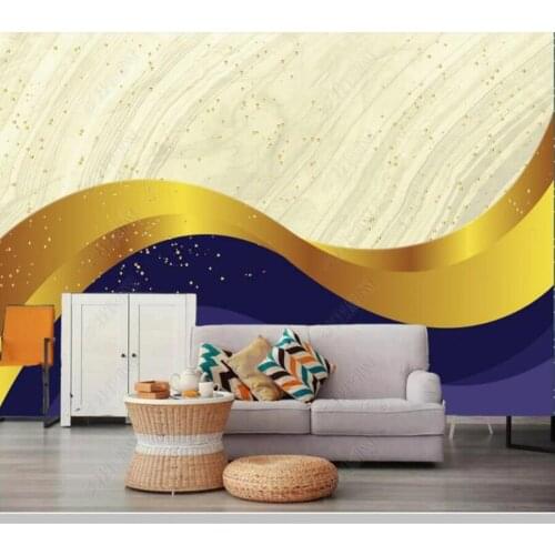 Papel de parede Modern geometric golden abstract gilt decorative modern 3d wallpaper mural,living room tv bedroom home decor