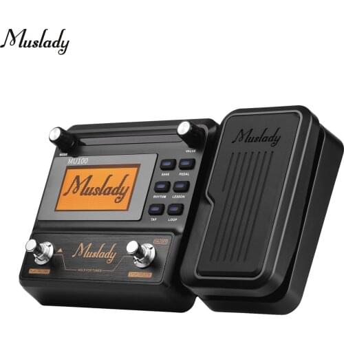 Muslady MU100 Guitar Pedal Multi-effects Electric Guitar Effect Pedal 180s Loop Recording Tuner Tap Tempo Rhythm Setting Scale