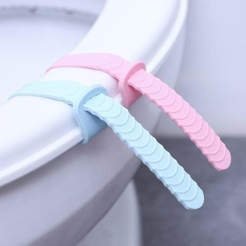 Toilet Lid lifter Silicone Lid Remover Adjustable Left Toilet Lid Handle Household Bathroom Cleaning Supplies