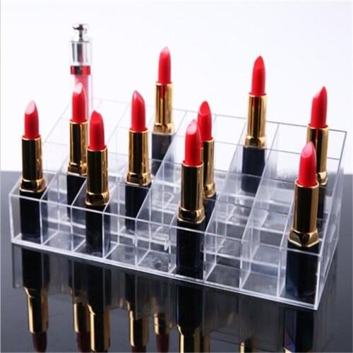 Clear Plastic 40 Cosmetic Organizer Makeup Case Holder Display Stand Storage Box Lipstick Jewelry Cosmetic Box