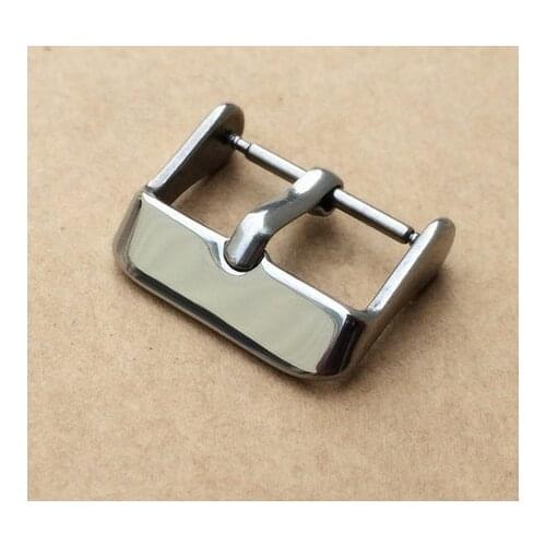 10PCS/lot watch buckle 304 Stainless steel watch buckle smooth polish with spring bar 14MM 16MM 18MM 20MM 22MM