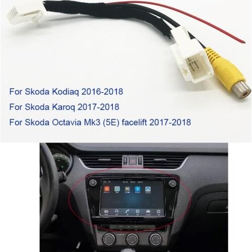 Reverse Camera RCA Adapter Wiring Harness Cable Connector for Skoda Kodiaq Karoq Octavia