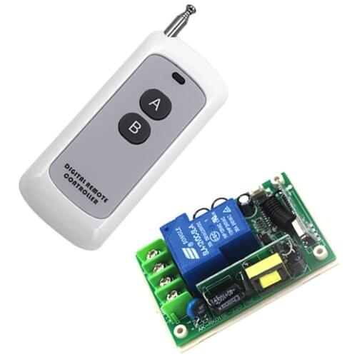 AC85V-250V 1CH 30A Remote Control Switch Relay Output Radio Receiver Module and 200M Range Transmitter Free Shipping SKU: 5275