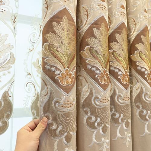 European-style Luxury Curtains New Simple High-end Luxury Shading Curtains Customized Curtains for Living Dining Room Bedroom