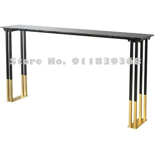 Light Luxury Marble Family Bar Table And Chair Outdoor Balcony Wall Long Table Bar Milk Tea Shop Simple High Foot Table