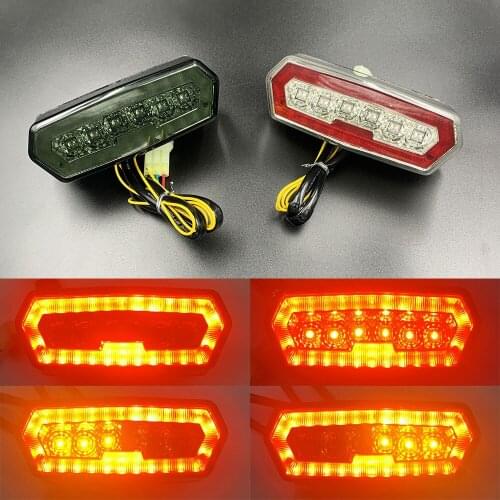 FYSD Motorcycle LED Taillight Rear Tail Amber Turn Signal Red Brake Lamp Light 12V Waterproof For HONDA MSX /Grom 125 13-16