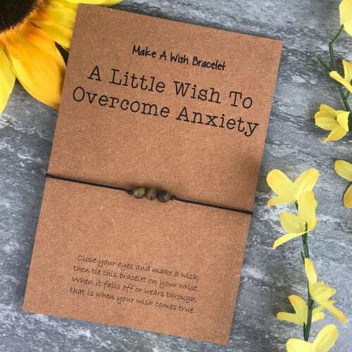 Tiger Eye Wish Bracelet Overcoming Anxiety Bracelets Natural Tiger Eye Stone Bead Bracelet Healing Crystal Jewelry Gift