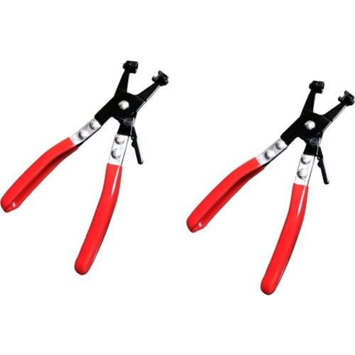 TOP 2 Pcs Hose Clamp Pliers Auto Water Pipe Repair Tool Swivel Flat Band for Removal and Installation of Ring-Type