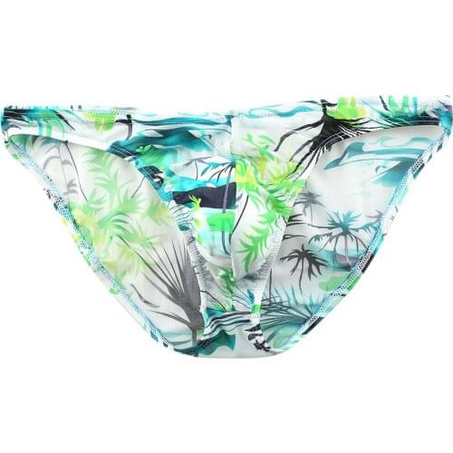 JAYCOSIN Mens underwear Washed Breathable Man Sexy Underwear Print Tree Print Natural male briefs polyester comfortable daily