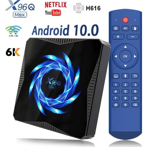 New X96Q Max Smart TV Box Allwinner H616 Android 10 4GB 32GB 64GB 2.4G 5G WiFi Bluetooth 4K Media Player Android TV Box Set top