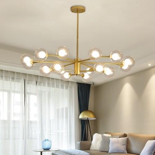 Gold/Black Pendant light lustres Modern dining Living Room hotel Indoor light Decoration pendant lamps