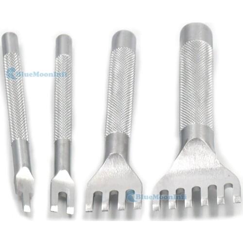 1 PCS PUNCHES LACING HOLE 1 2 4 6 Hole Leather Lacing Craft Pricking Iron Tool Chisel