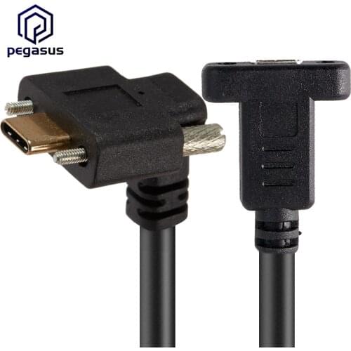 10Gbps USB 3.1 Type C Male to Female OTG Extension Panel Mounting Locking Cable 0.3m/0.6m/1m/2m