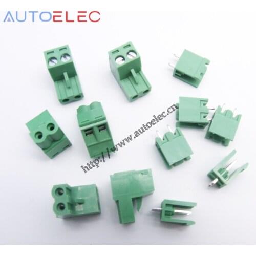 10pcs 5.08mm Pitch 2 Pins male&female Pins PCB Electrical Screw Terminal Block Connector wire terminals pin header &socket