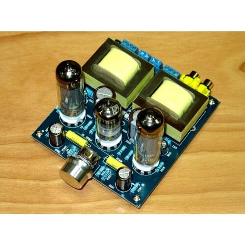 6N1 / 6N2 Push 6N6 Tube 3W + 3W (8 Ohm) Single-Ended Class A Heated Tube Amplifier Board