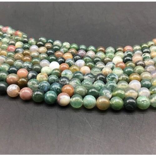 Natural green indian agat 4 6 8 10mm Natural Stone Beads Tiger Eye Loose Stone Beads For DIY Making Bracelet Necklace Jewelry