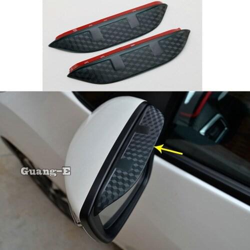 For Nissan Qashqai 20119 2020 Car Rear Rearview Side Glass Mirror Trim Frame Rain Shield Sun Visor Shade Plastic Eyebrow
