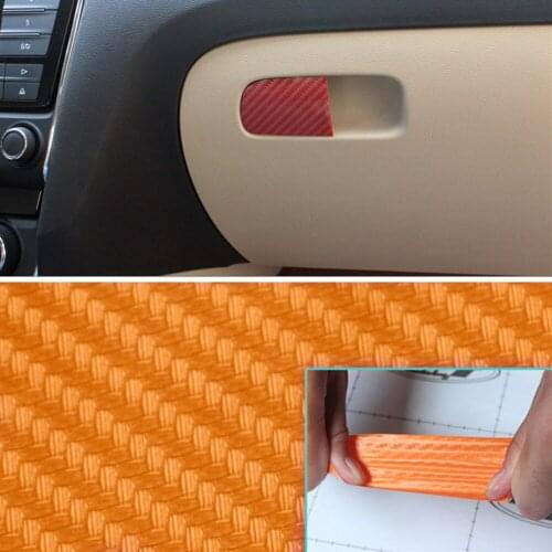 For Skoda Octavia A7 Car Store Content Box Handle Carbon Fiber Sticker Auto Accessories 4pcs Car-Styling Decoration Stickers