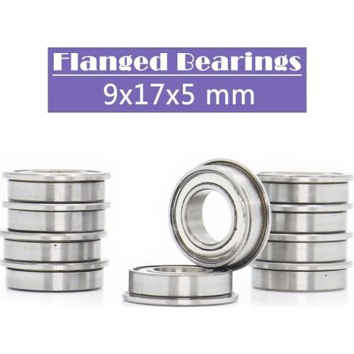 F689ZZ Flange Bearing 9x17x5 mm ABEC-1 ( 10 PCS ) Flanged F689 Z ZZ Ball Bearings F618/9ZZ