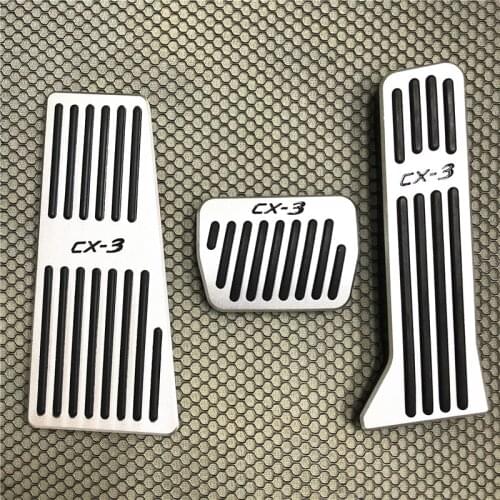 Gas Pedal Cap For Mazda CX-3 Aluminum Foot Accelerator Cover Kit CX3 2017 2018 2019 car Accessories