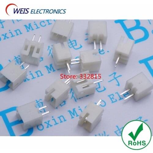 100PCS PH2.00-2A PH-2A 2.00MM 2.0MM 2PIN 2P 180 Degree STRAIGHT legs male connector Terminal Blocks Good quality Free shipping