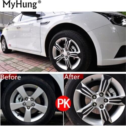 For Chevrolet Chevy Cruze Wheel Hub Stickers Car Rim sticker Carbon Fiber Auto Part Car Styling Decoration Special 20pcs/set