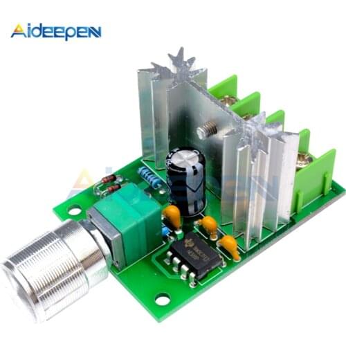 DC 6V-12V 6A PWM DC Motor Speed Controller Regulator Board Speed Motor Control Module With Switch High Power Low Heat Low Noise