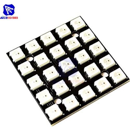 Diymore W2812B 5050 5x5 RGB LED Driver Module 25Bit LED Development Board for Arduino