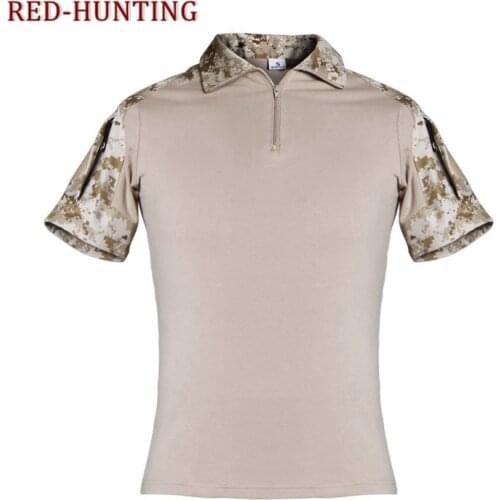 Mens Camouflage Camo Desert Digital Quick Drying Moisture Wicking T-Shirt for Outdoor Hunting Hiking Fishing